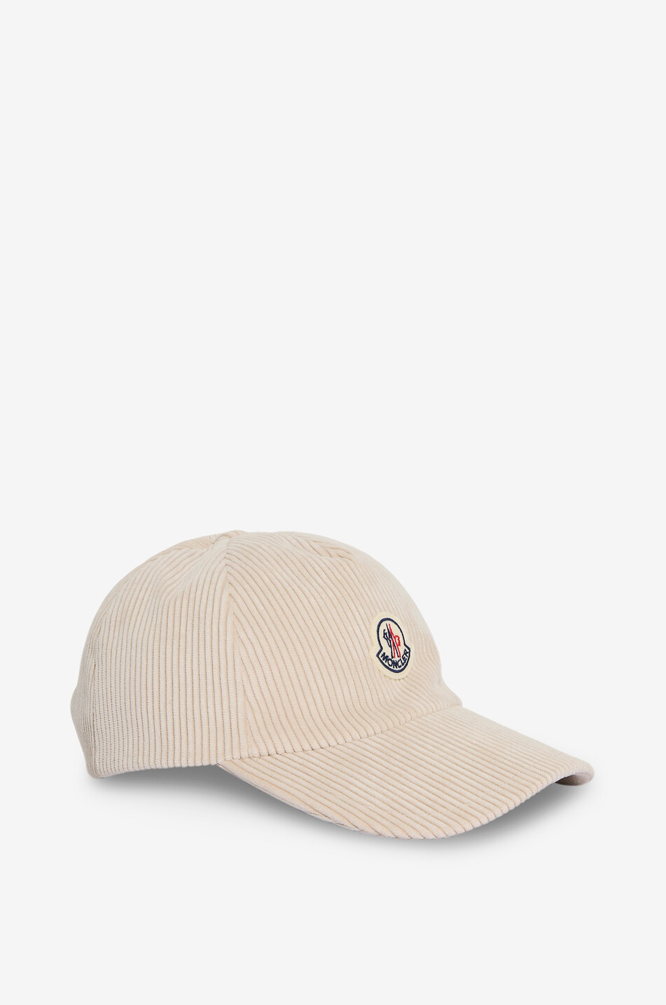 MONCLER Logo-embroidered corduroy baseball cap Women EGGSHELL 2