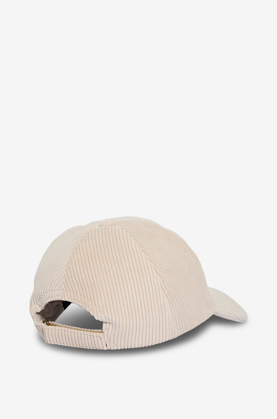 MONCLER Logo-embroidered corduroy baseball cap Women EGGSHELL 3