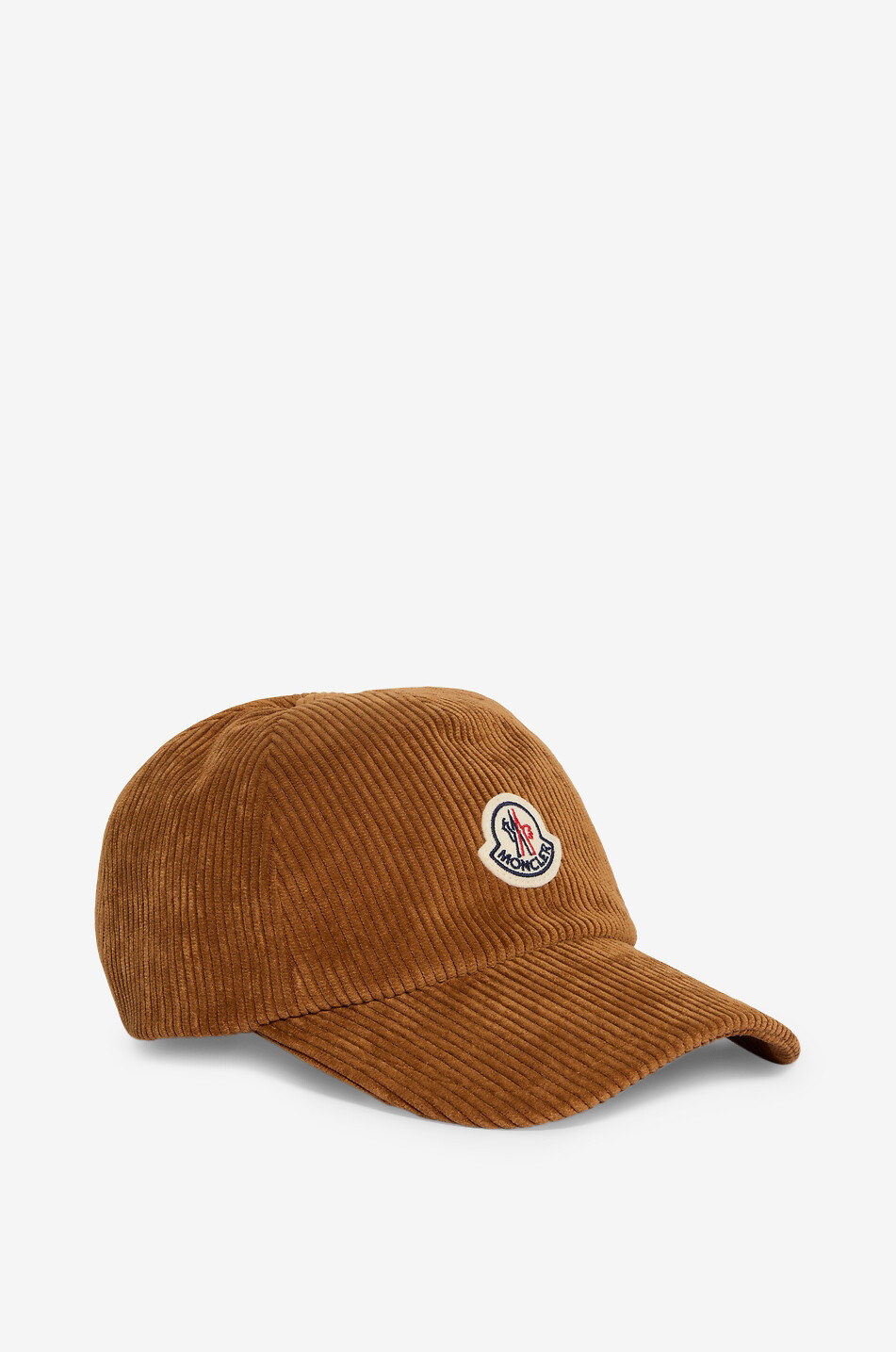 MONCLER Logo-embroidered corduroy baseball cap Women LIGHT BROWN 2
