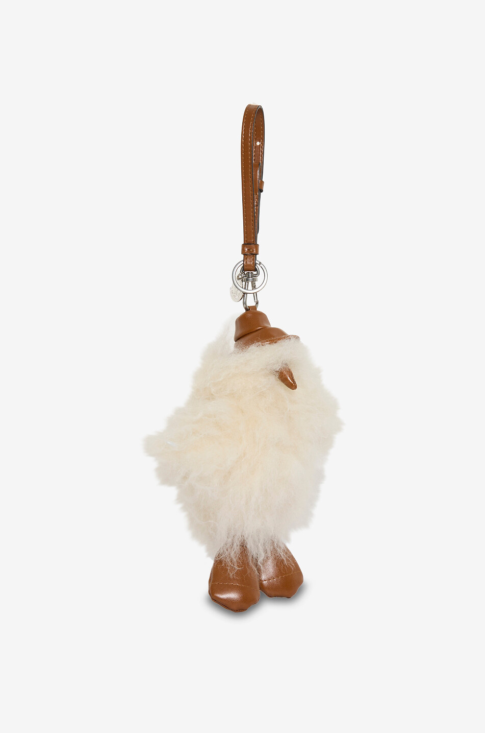 MONCLER Schlüsselanhänger und Taschen-Charm aus Kunstpelz und Kunstleder MonDuck Damen CREMEFARBEN 2