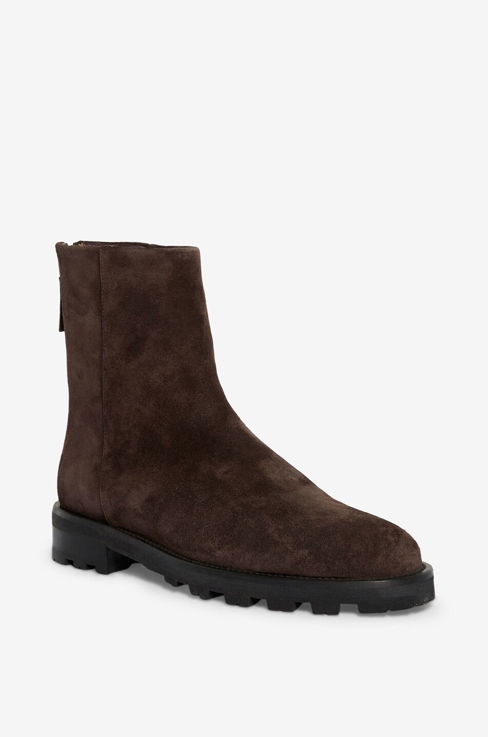 Flache Stiefeletten aus Wildleder mit Profilsohle Isa 50
