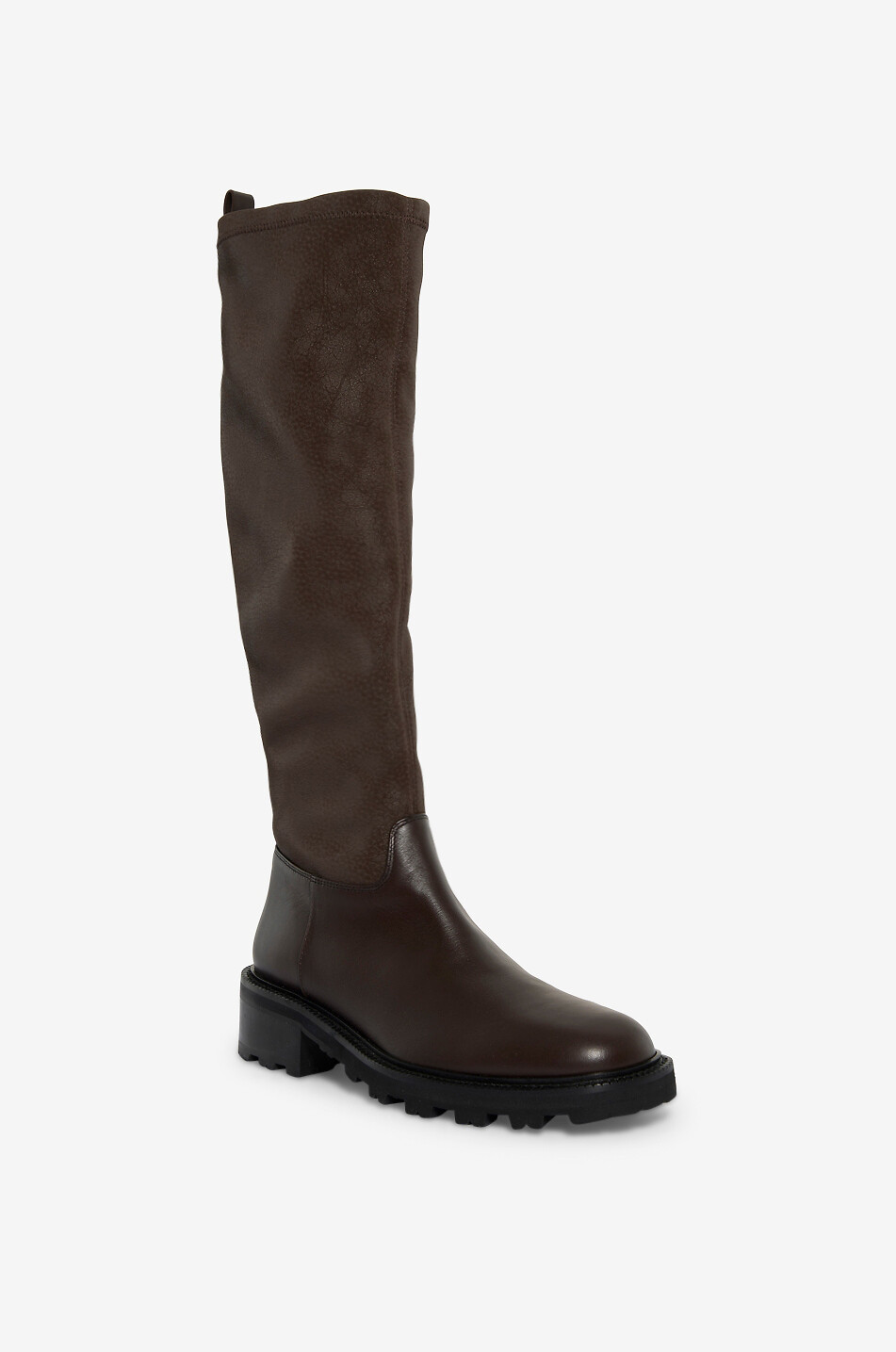 ROBERTO FESTA X BONGÉNIE Flache Stiefel aus Glatt- und Wildleder Gia 45 Damen DUNKELBRAUN 1