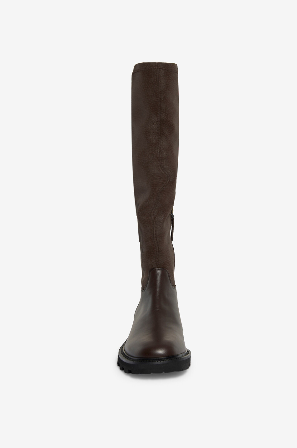 ROBERTO FESTA X BONGÉNIE Flache Stiefel aus Glatt- und Wildleder Gia 45 Damen DUNKELBRAUN 2