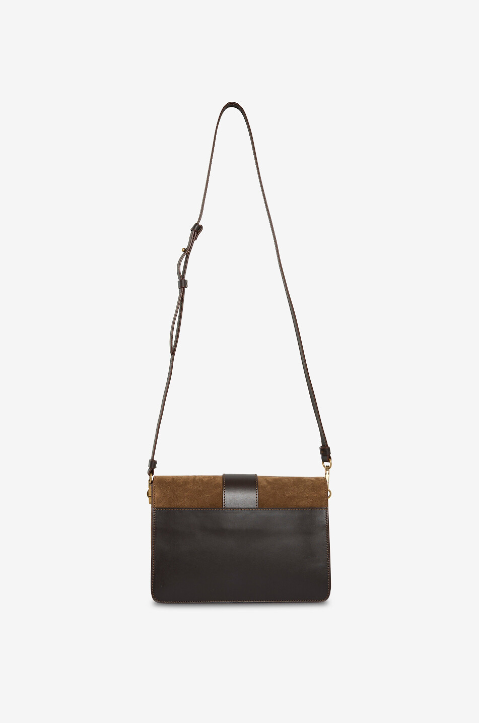 ROBERTO FESTA X BONGÉNIE Sac porté épaule rectangulaire en cuir et daim Clizia Femme MARRON CLAIR 3