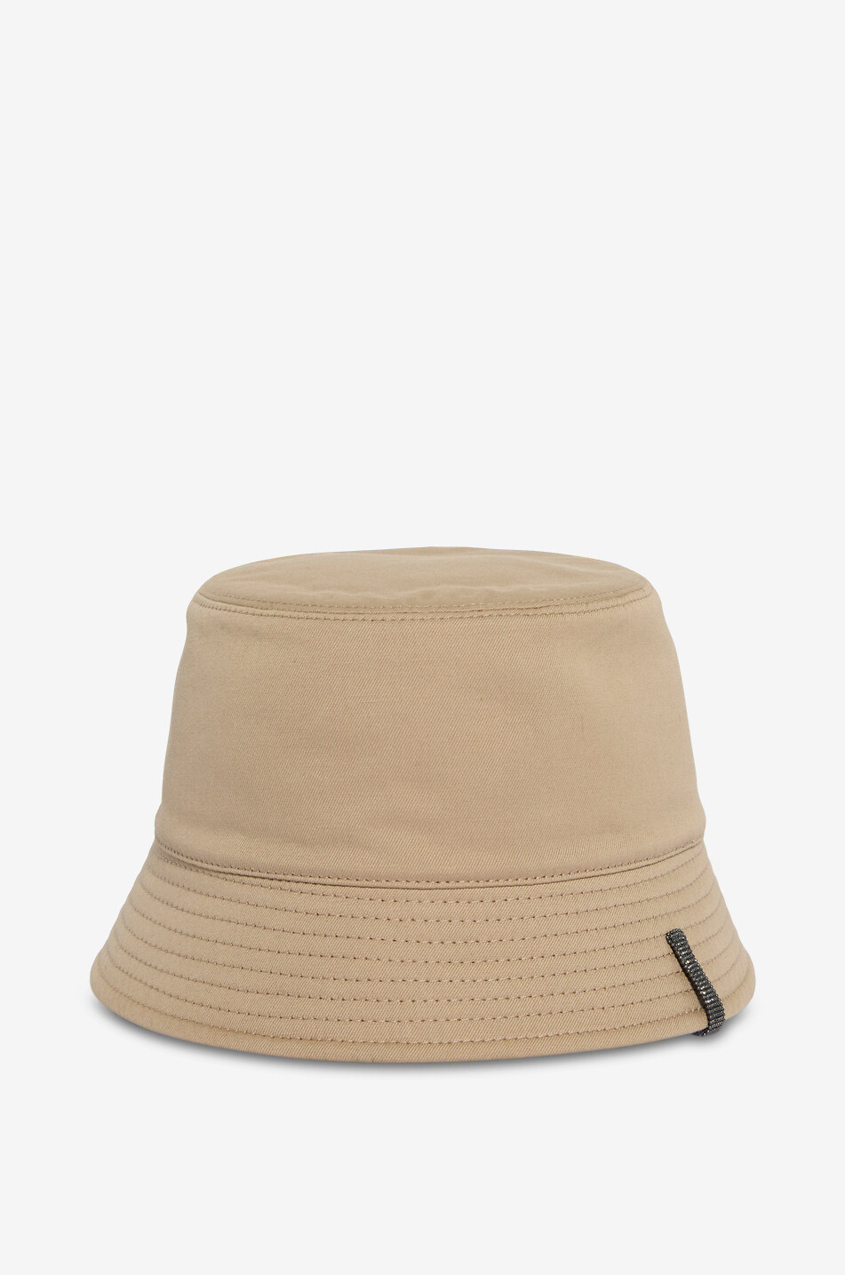 BRUNELLO CUCINELLI Bob réversible en coton et laine Monile Femme MARRON CLAIR 1