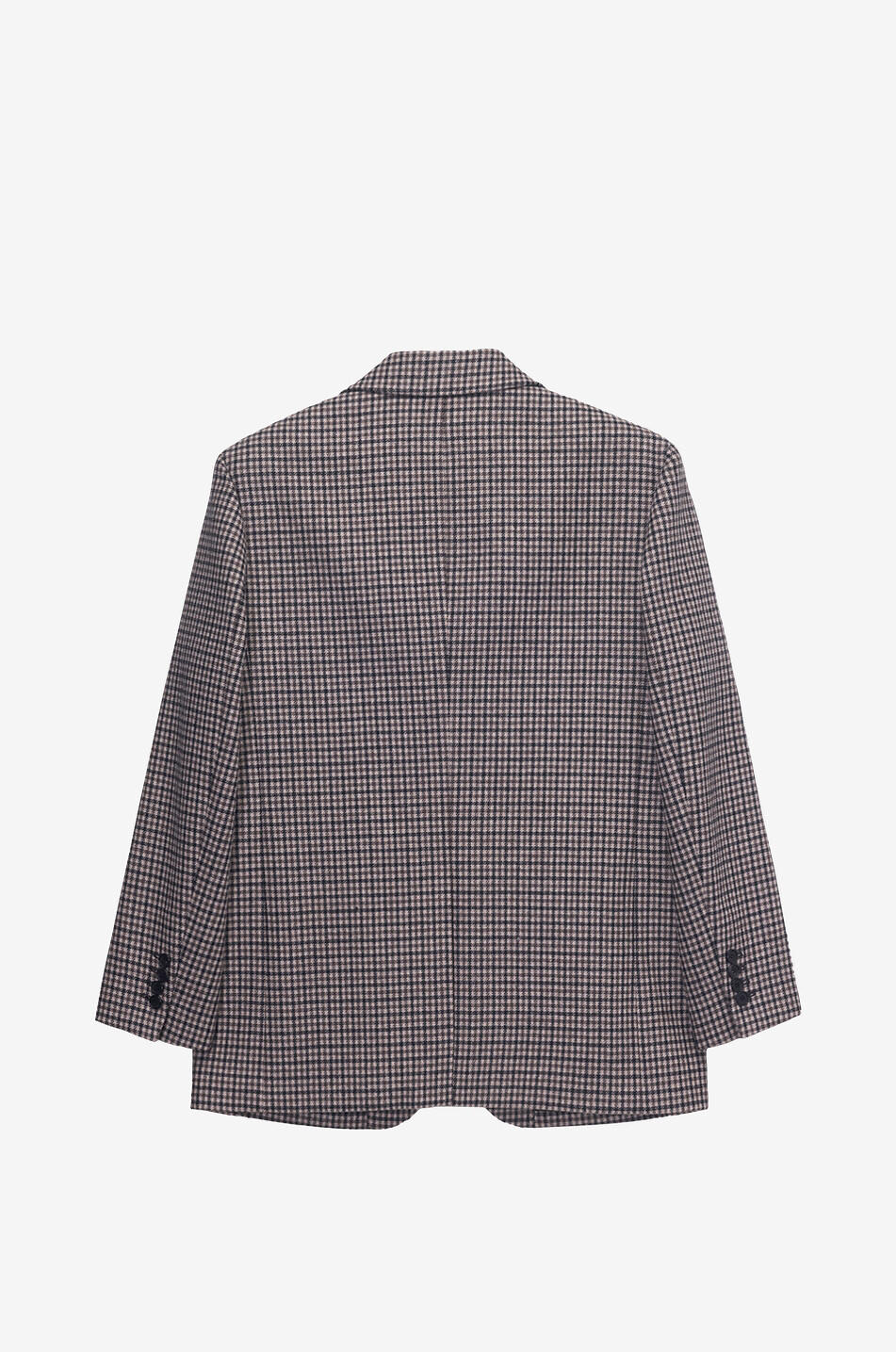 DUNST Unixex oversized checked single-breasted wool blend blazer Women [akeneo-beigefonce] 2