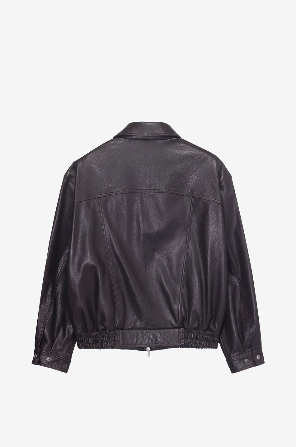 DUNST Oversized aged lambskin leather blouson Women BROWN 2