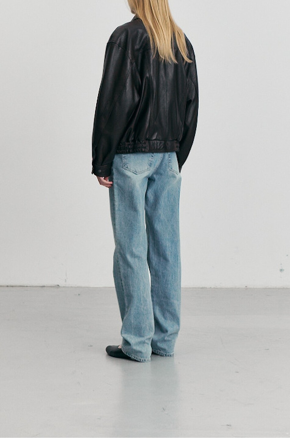 DUNST Oversized aged lambskin leather blouson Women BROWN 4