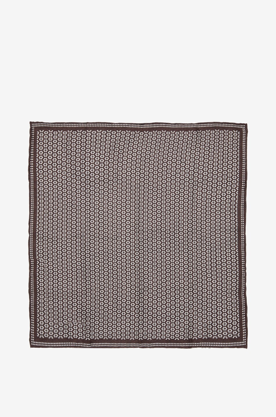 Pochette de costume en soie réversible à motif géométrique