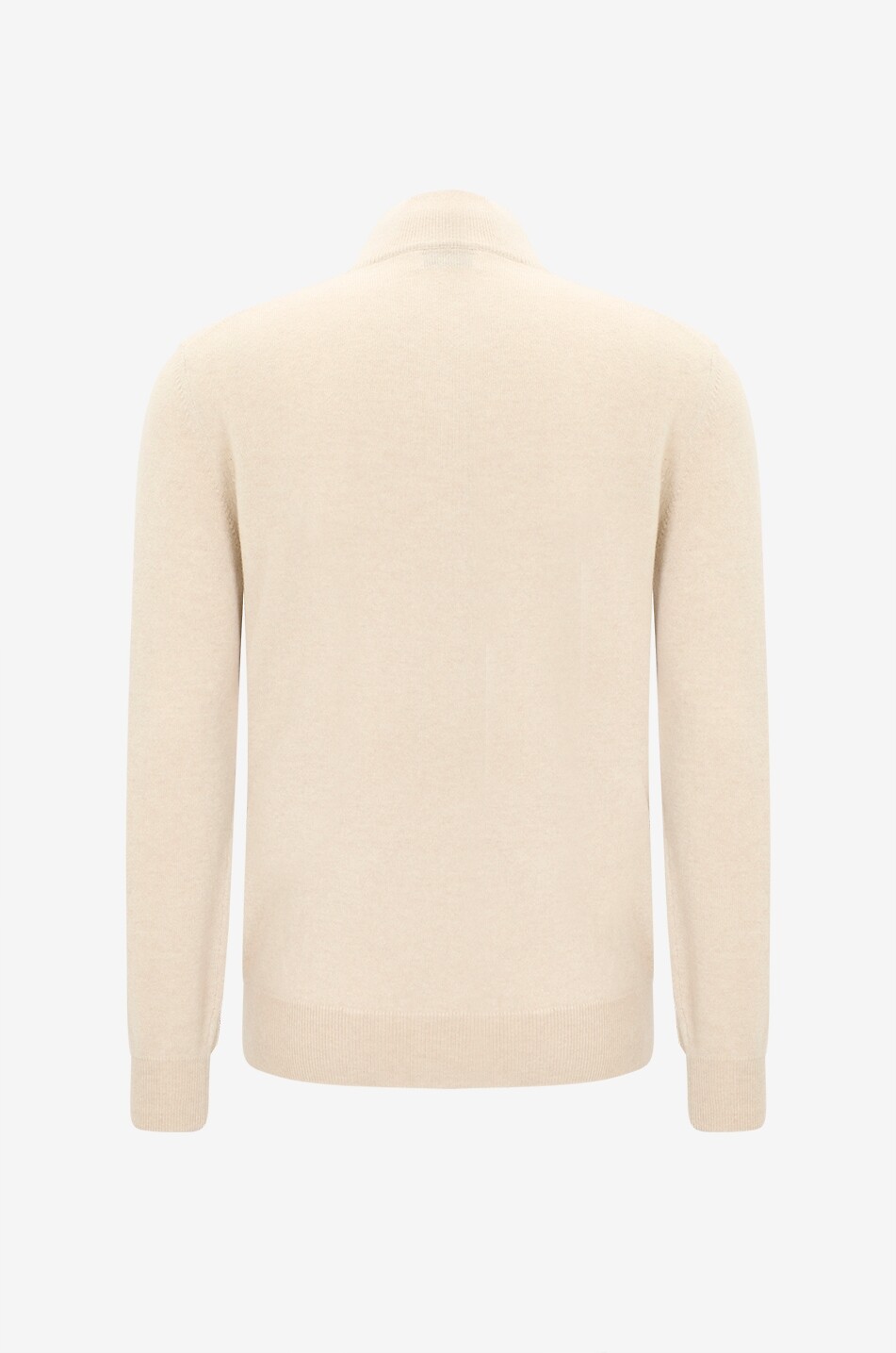 BRUNELLO CUCINELLI Cashmere jumper with half-zip stand-up collar Men Medium beige 2