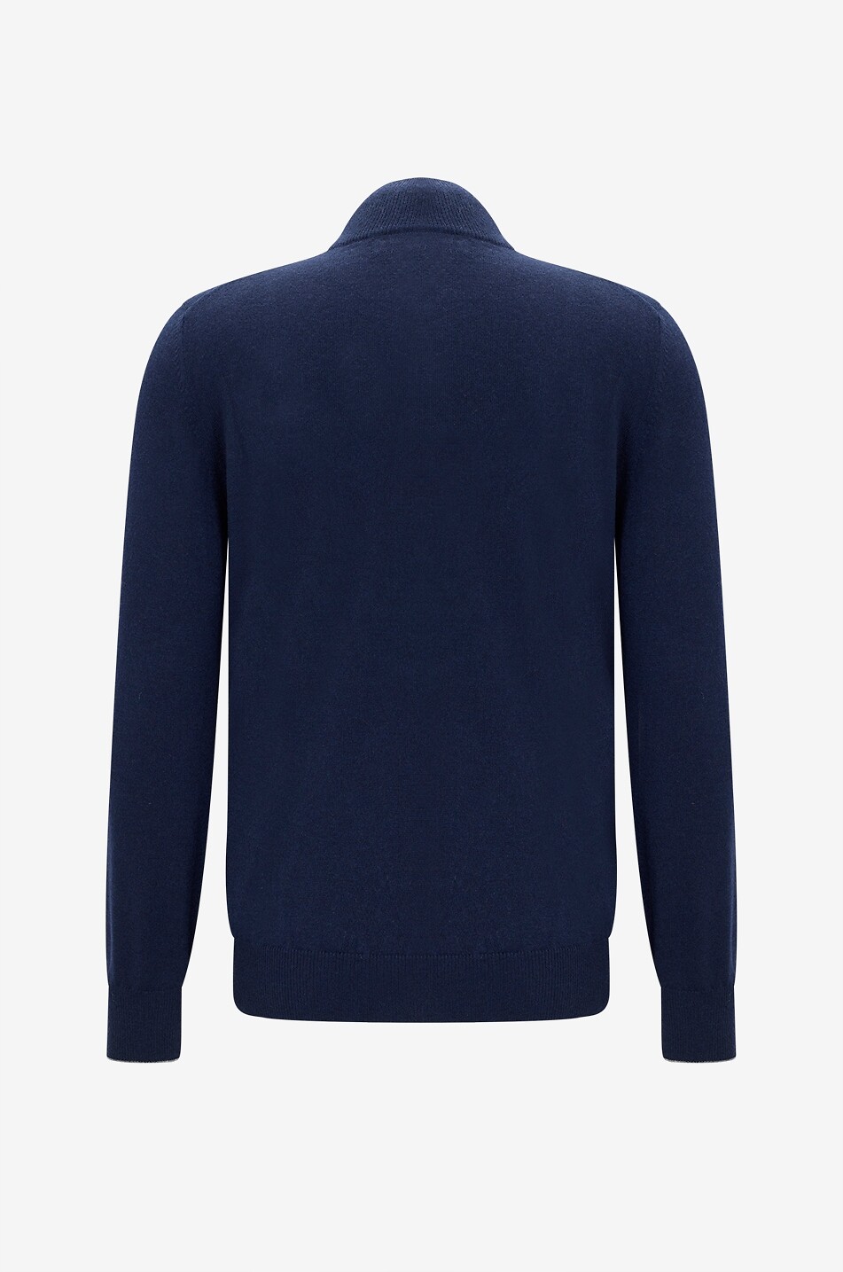 BRUNELLO CUCINELLI Cashmere jumper with half-zip stand-up collar Men DARK BLUE 2