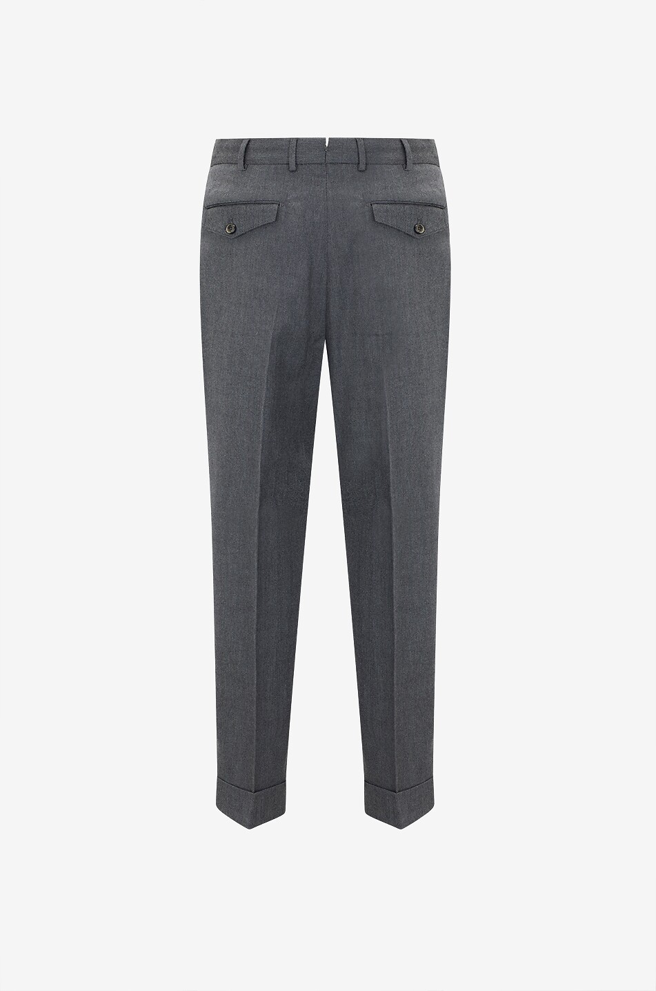 PT TORINO Carrot virgin wool and cotton pleated trousers Men MEDIUM GREY 2