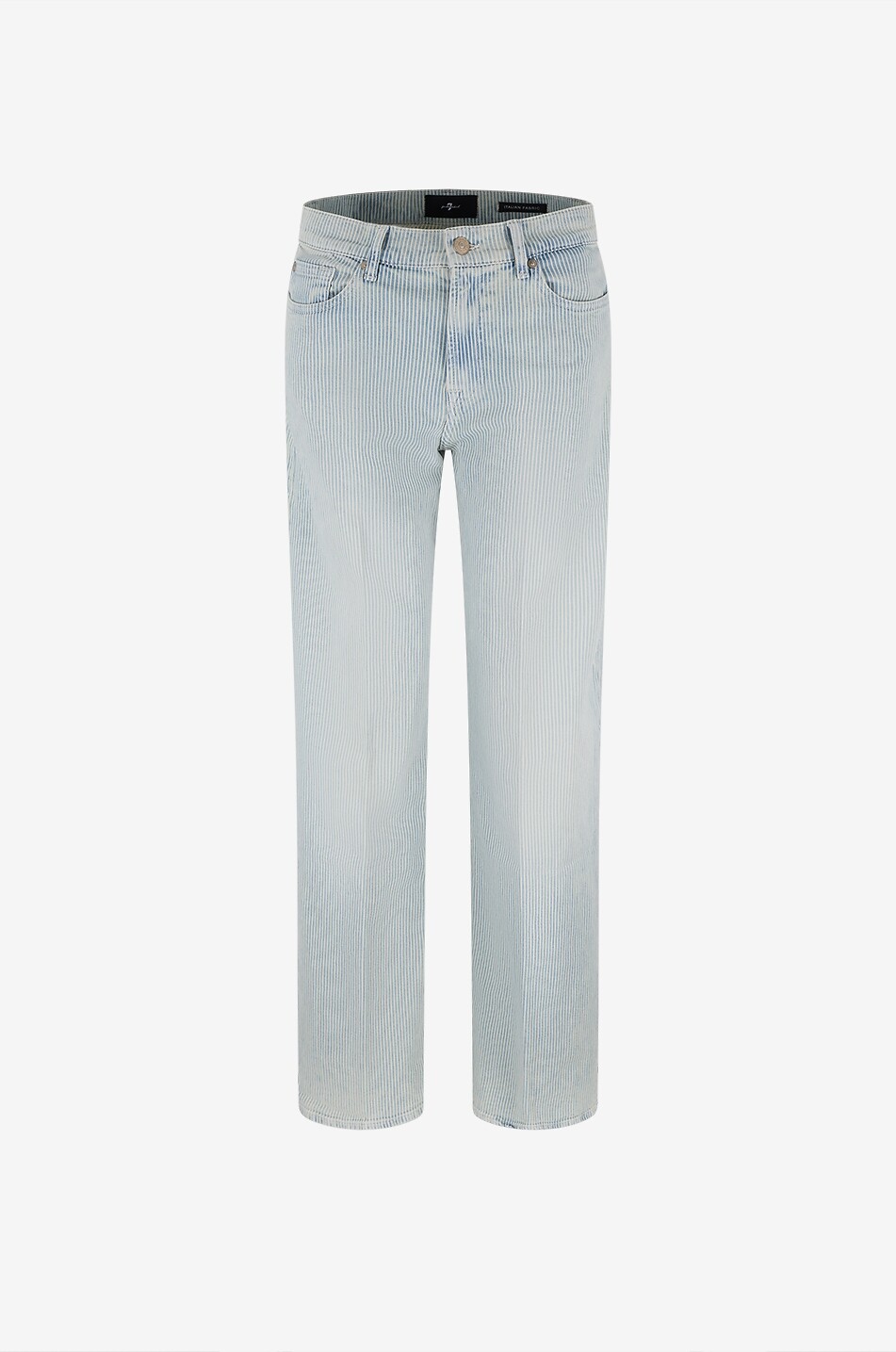 7 FOR ALL MANKIND Lotta Stripes high-rise wide-leg jeans Women LIGHT BLUE 1