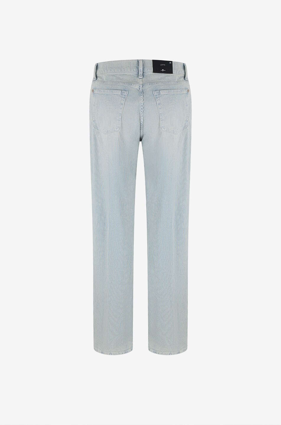 7 FOR ALL MANKIND Lotta Stripes high-rise wide-leg jeans Women LIGHT BLUE 2