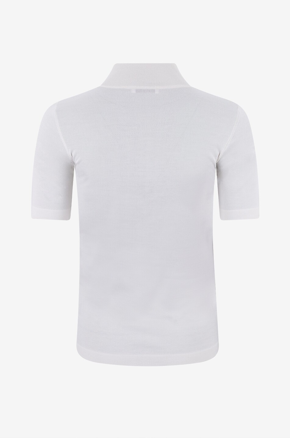 BRUNELLO CUCINELLI Funnel neck short-sleeved cashmere and silk jumper Women WHITE 2
