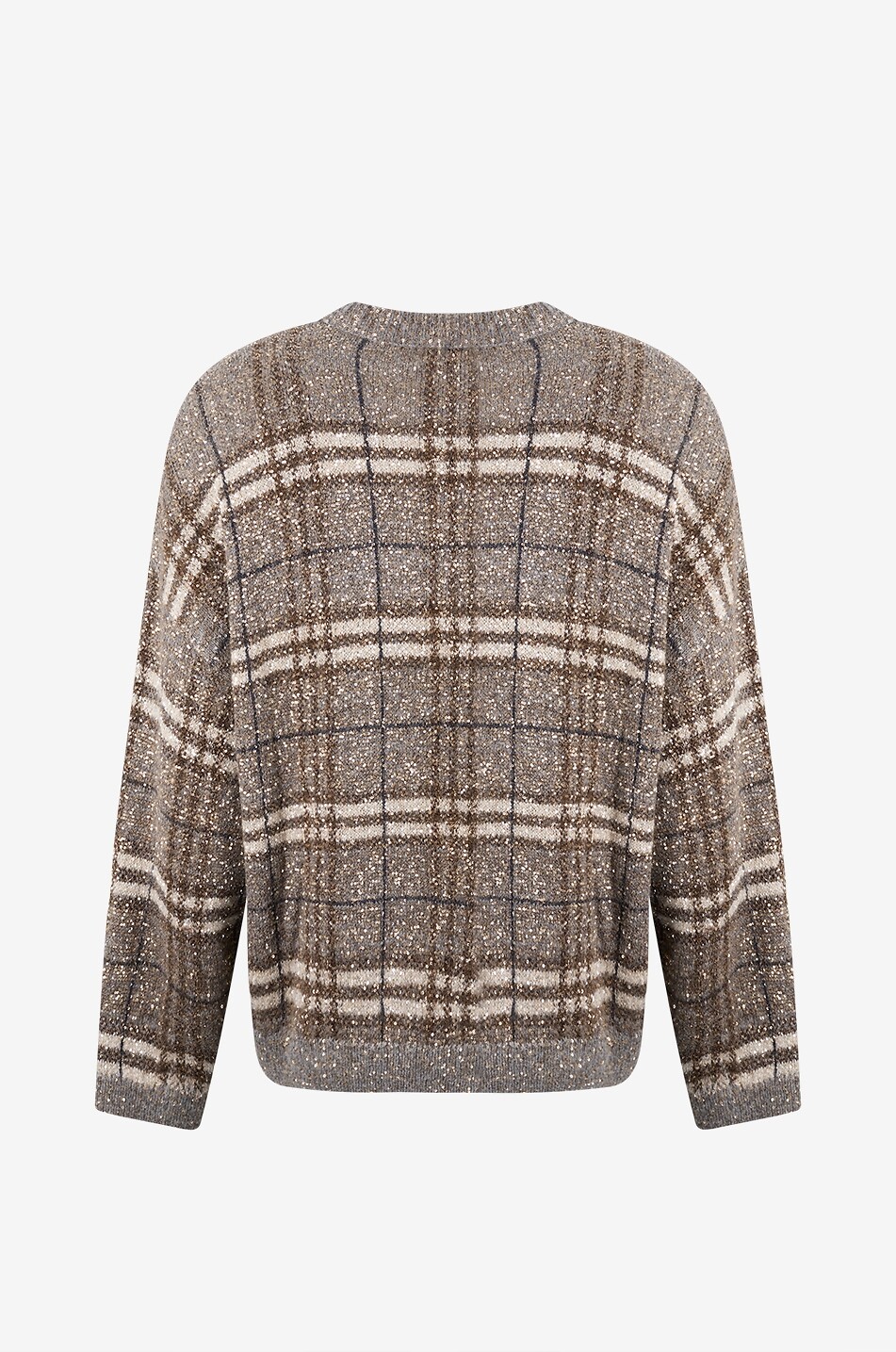 BRUNELLO CUCINELLI Jacquard-Pullover aus Alpakamix mit Pailletten Dazzling Tartan Damen BUNT 2