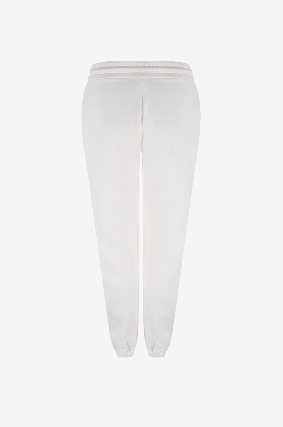 MONCLER Pantalon de jogging fuselé en molleton de coton Femme BLANC 2