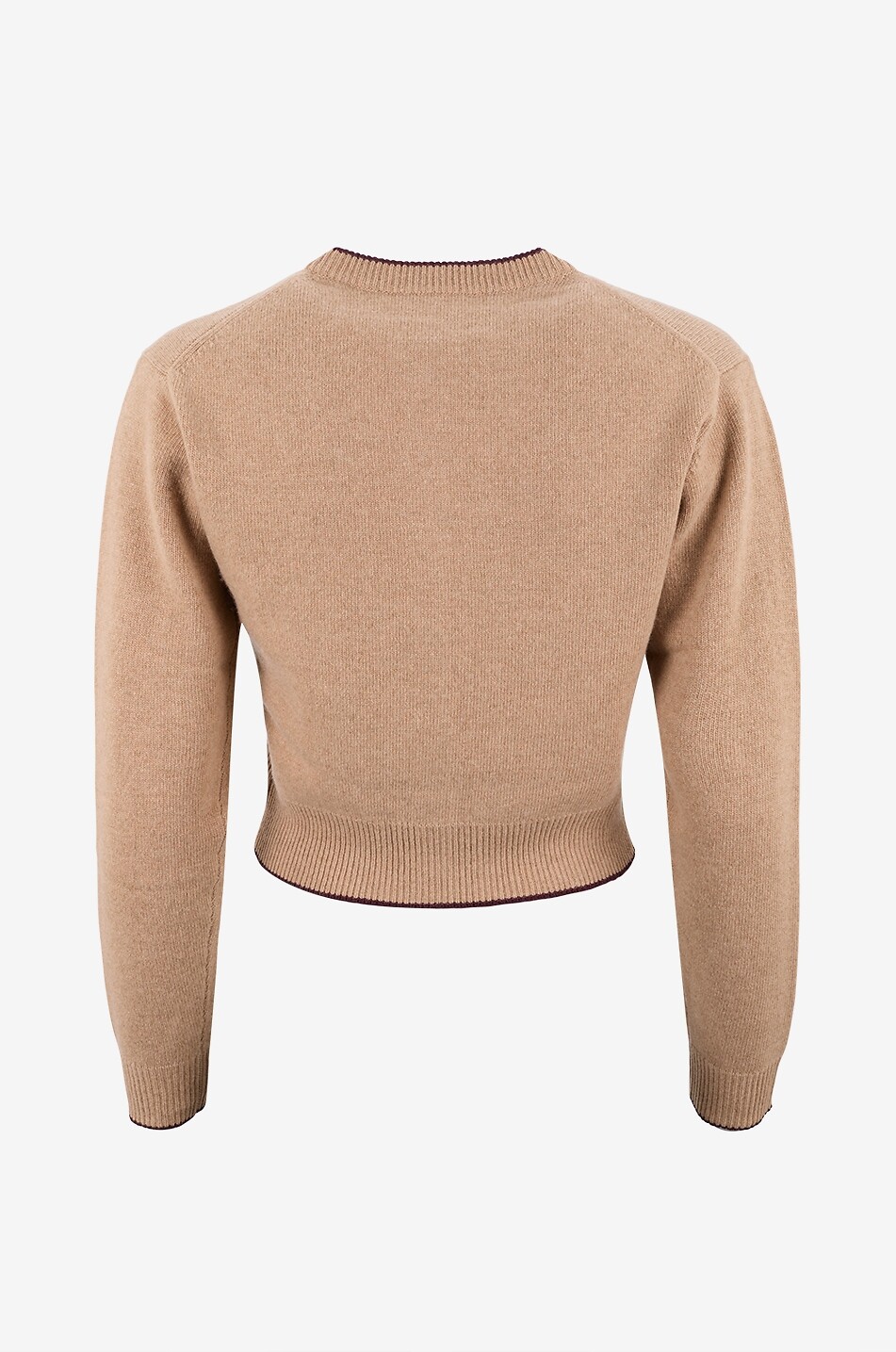 CHLOE Cardigan mit Rundhalsausschnitt aus Wolle und Kaschmir Chloé Heart Damen KAMELFARBEN 2