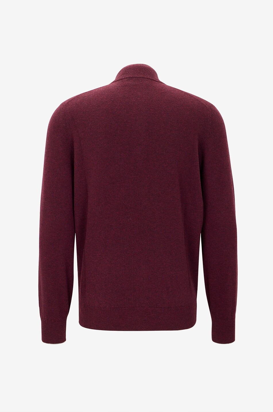 BRUNELLO CUCINELLI Cashmere jumper with half-zip stand-up collar Men DARK RED 2