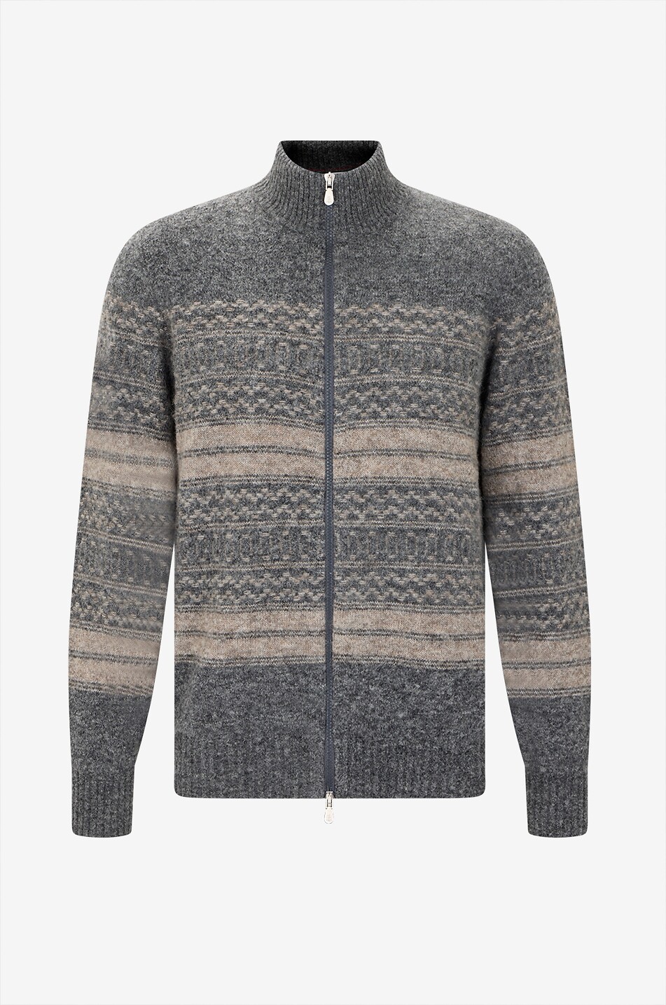 Cardigan high-neck mixed alpaca and cashmere - BRUNELLO CUCINELLI