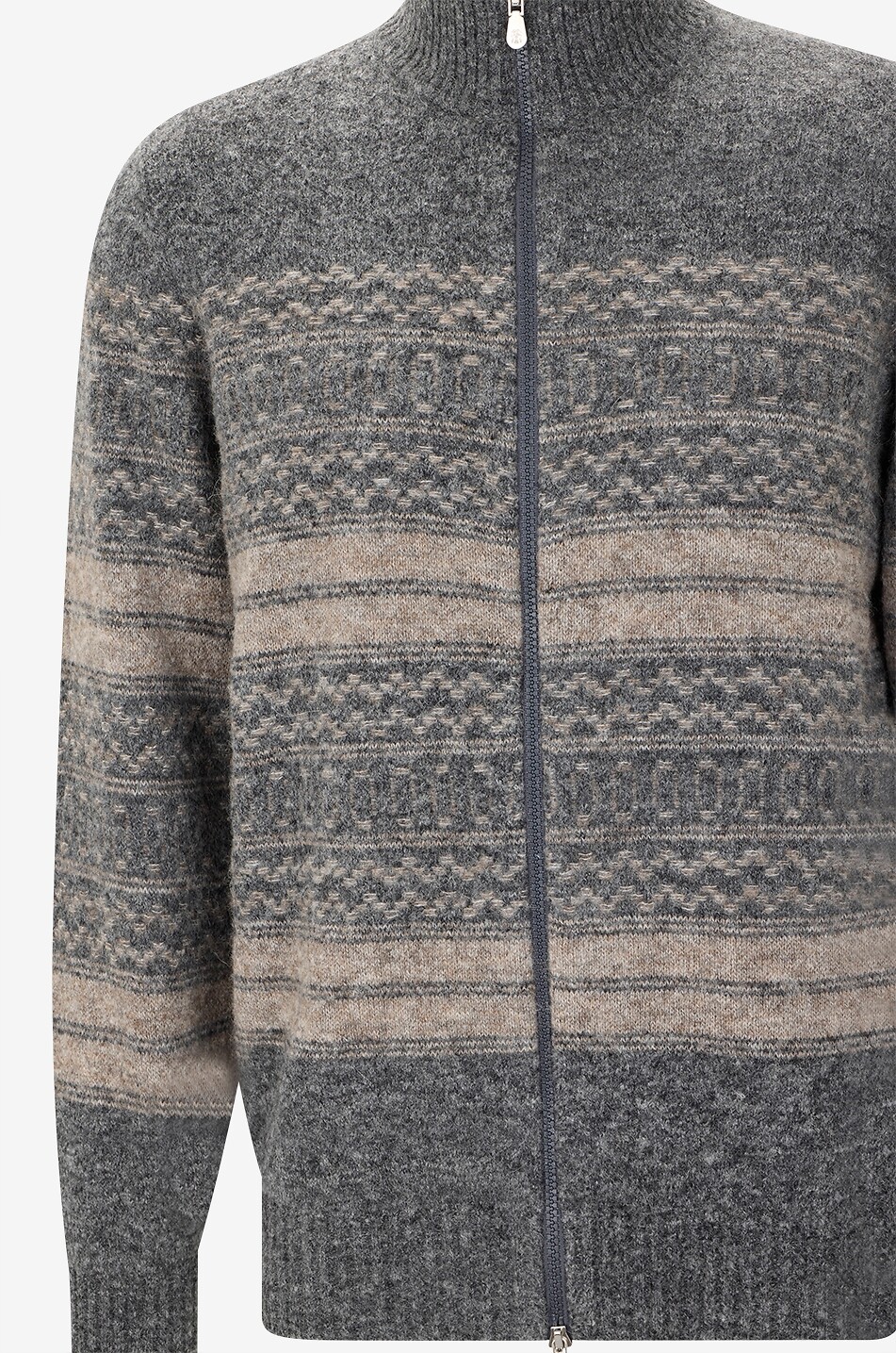 Cardigan high-neck mixed alpaca and cashmere - BRUNELLO CUCINELLI