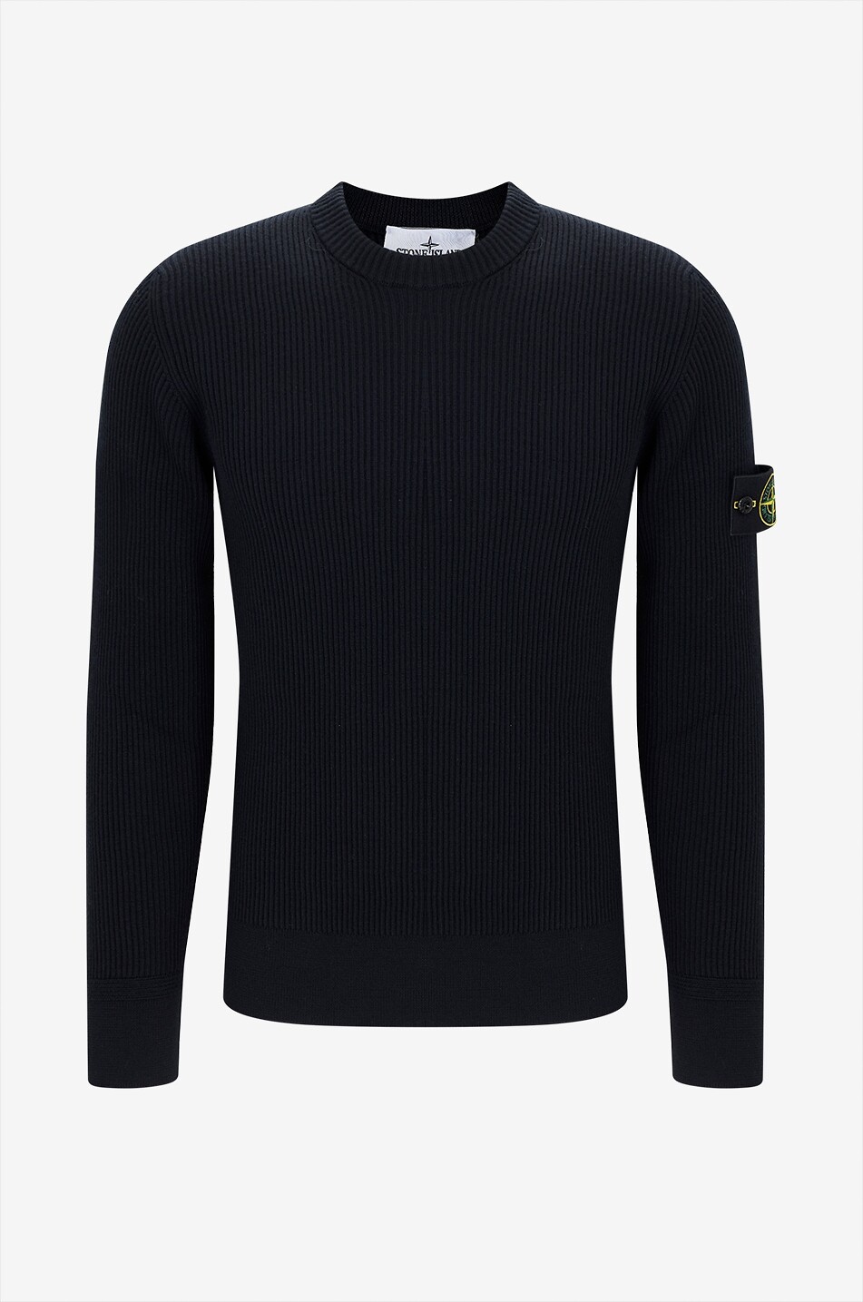 Pull côtelé à col rond en laine vierge 5100053 Full Rib RWS Wool