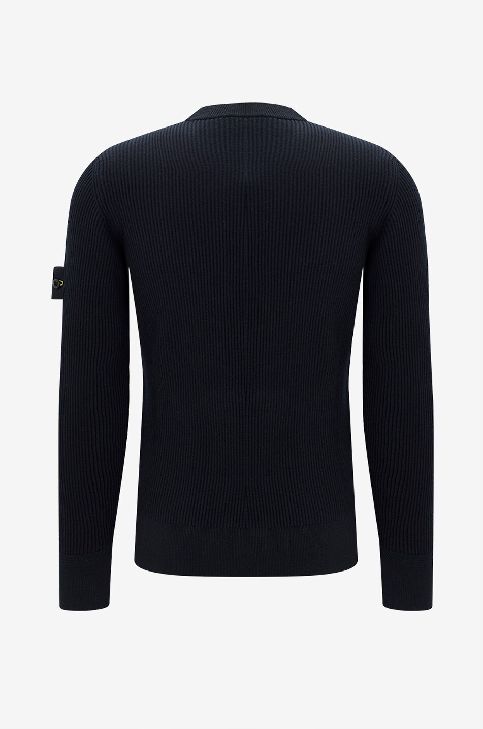 STONE ISLAND Pull côtelé à col rond en laine vierge 5100053 Full Rib RWS Wool Homme BLEU FONCE 2