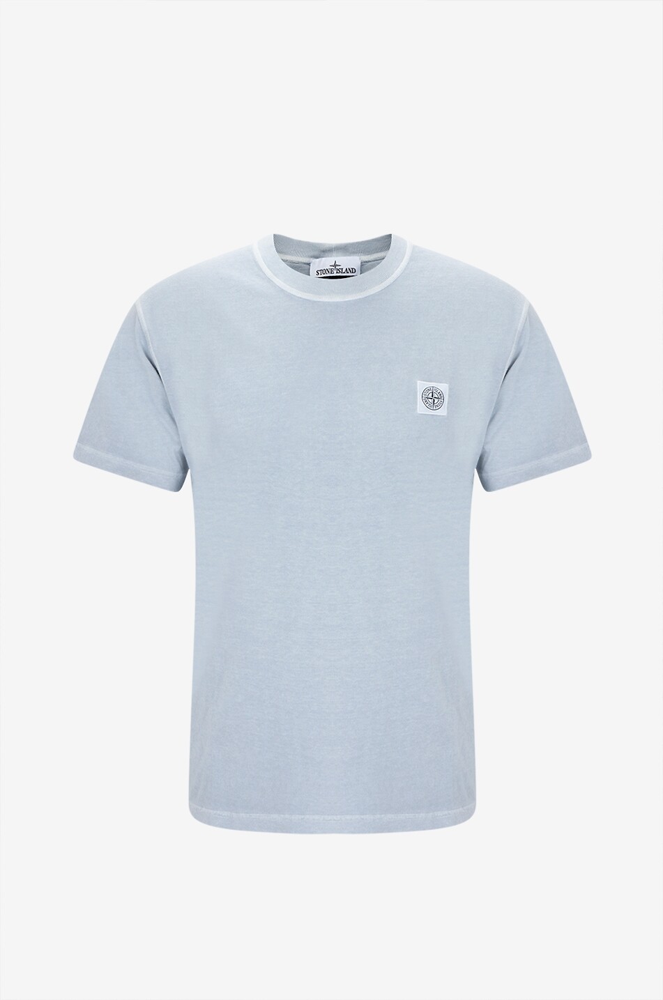 STONE ISLAND 2100026 Organic Cotton Jersey Fissato Effect short-sleeved slim fit T-shirt Men GREY 1