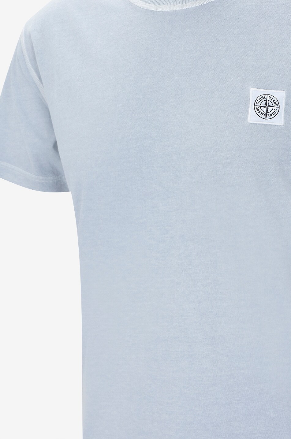 STONE ISLAND 2100026 Organic Cotton Jersey Fissato Effect short-sleeved slim fit T-shirt Men GREY 3