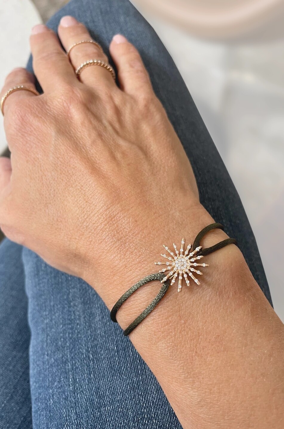 GBYG Kordelarmband mit Gelbgold- und Diamanten-Element Soleil Damen GOLDEN 2