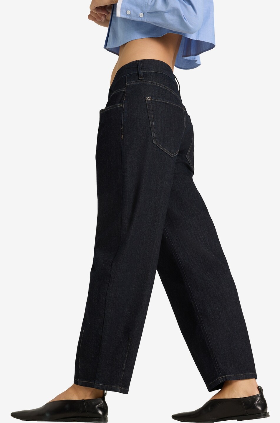 CAMBIO Dunkle verkürzte Barrel-Leg-Jeans Elin Modern Rinse Damen DUNKELBLAU 5