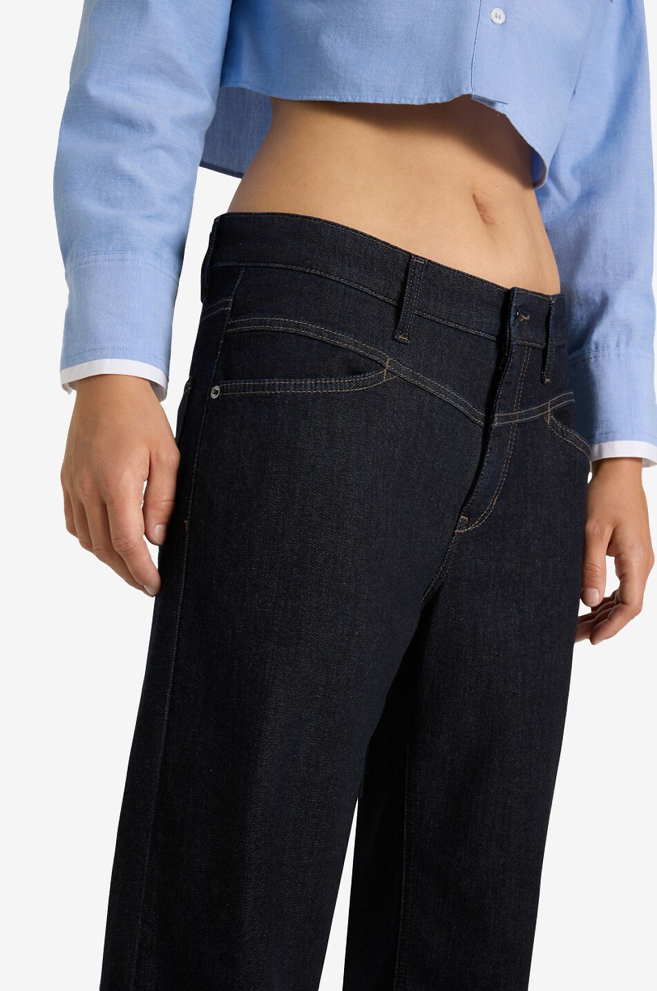 CAMBIO Dunkle verkürzte Barrel-Leg-Jeans Elin Modern Rinse Damen DUNKELBLAU 6