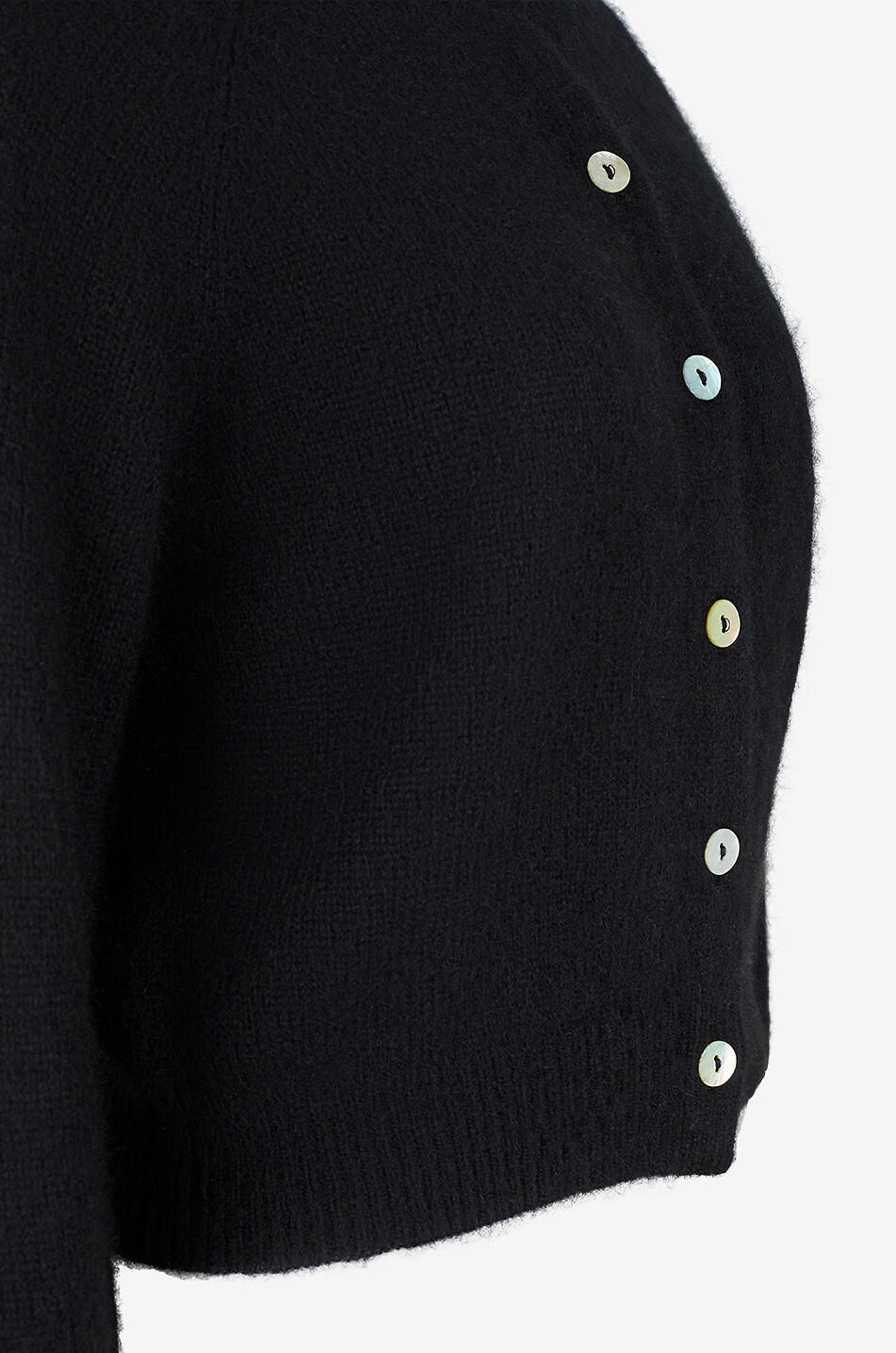 DÔEN Cardigan mit Rundhalsausschnitt aus Alpaka und Wolle Petra Damen SCHWARZ 6