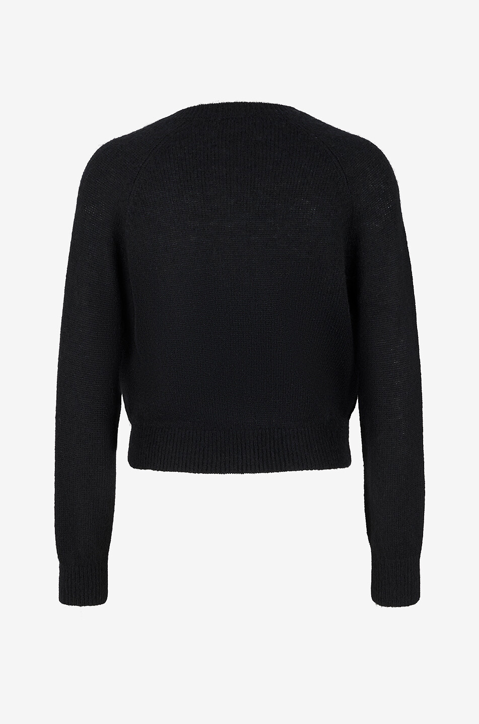 DÔEN Strickjacke mit geripptem Rundhalsausschnitt Petra Damen SCHWARZ 4