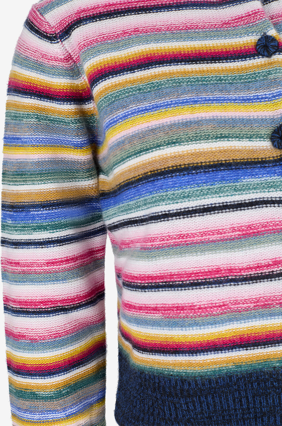 SUZIE KONDI Cardigan rayé à col rond en cachemire Kadria Femme MULTICOLORE 3
