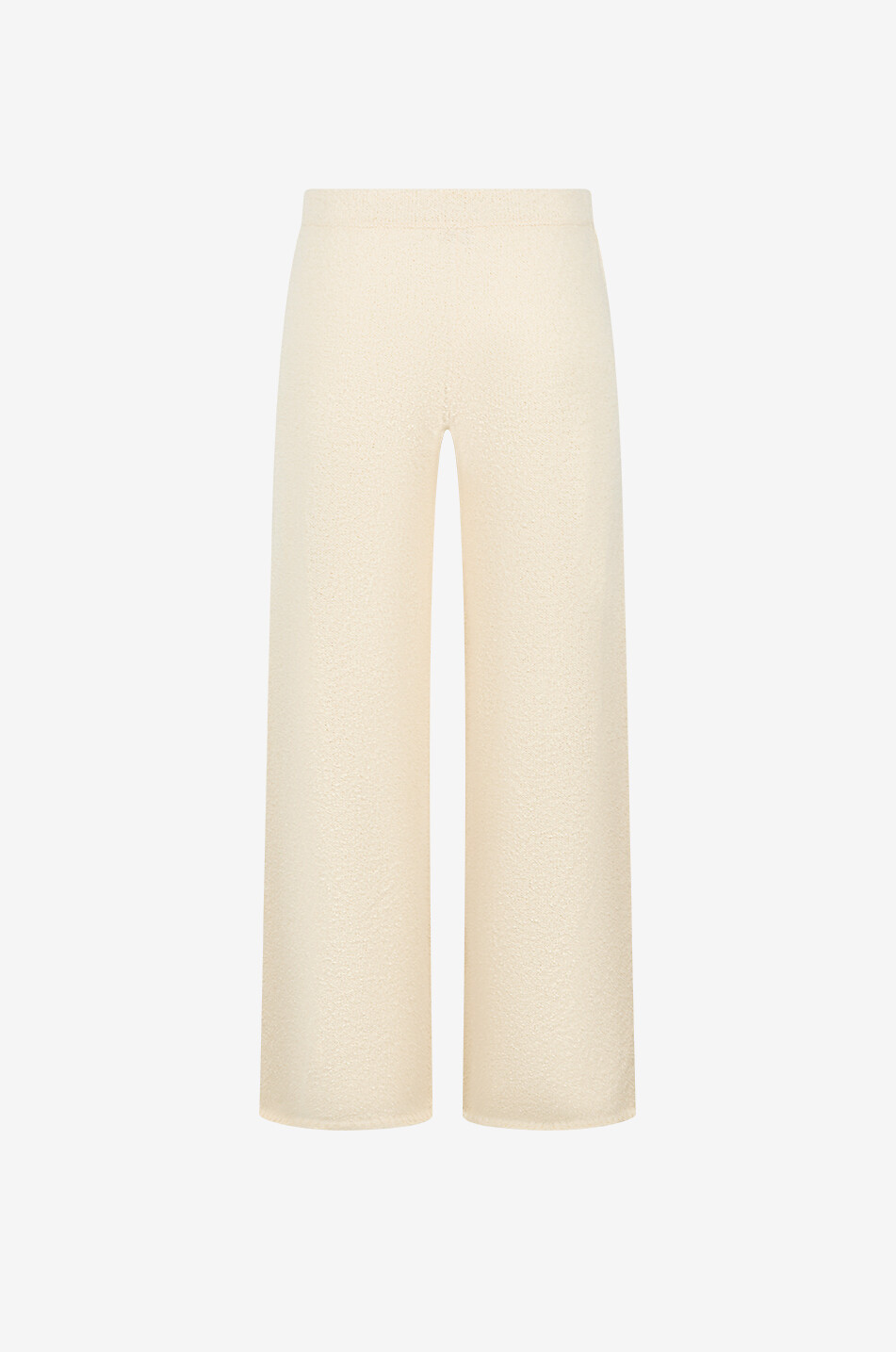 SUZIE KONDI Pantalon large en maille bouclette de coton Calla Femme BLANC CASSE 2