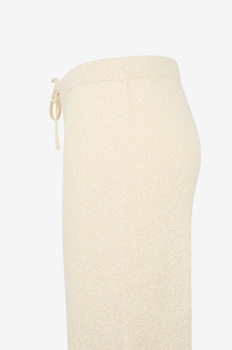 SUZIE KONDI Pantalon large en maille bouclette de coton Calla Femme BLANC CASSE 3