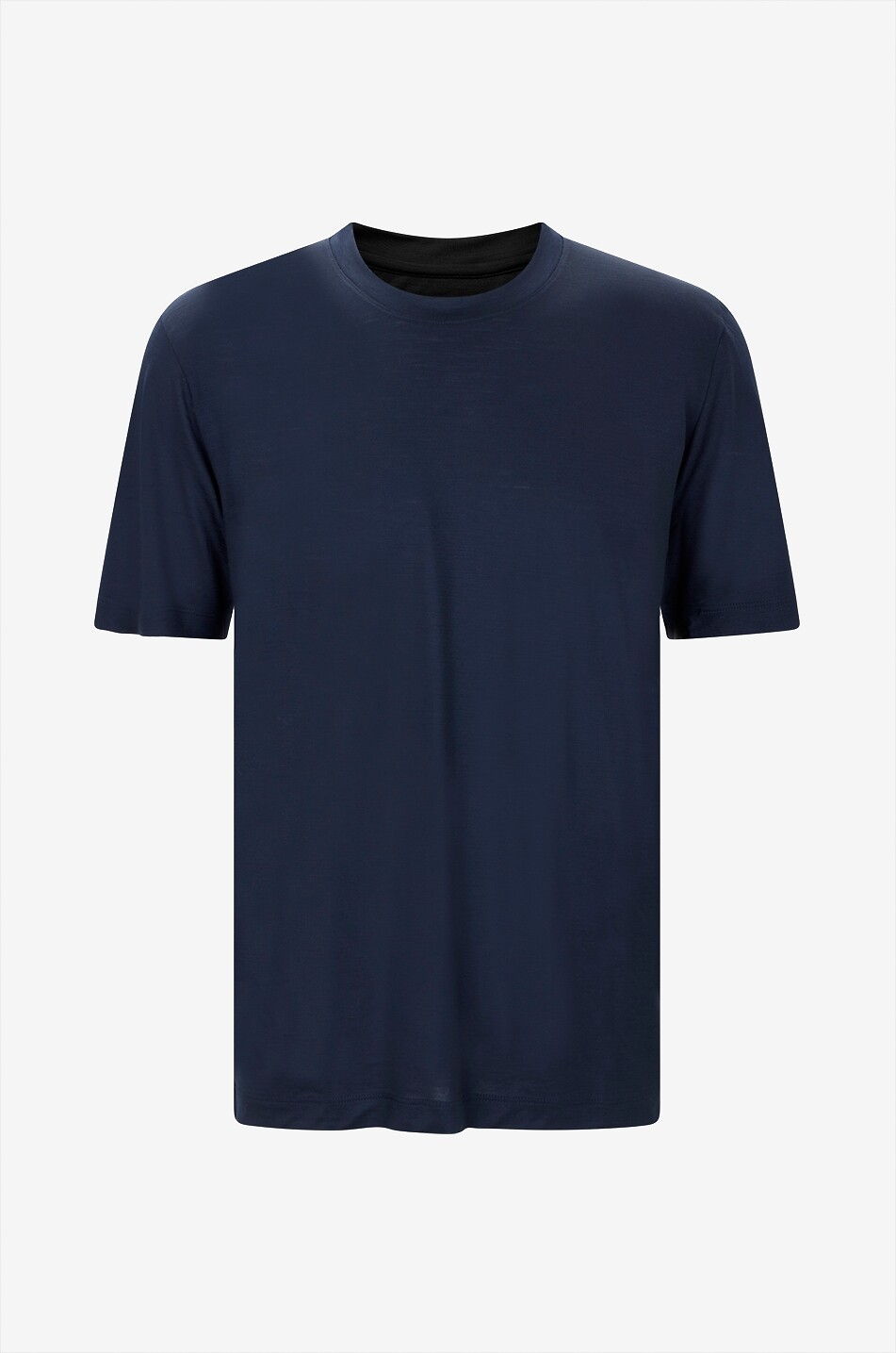 Kurzarm-T-Shirt mit Rundhalsausschnitt aus Schurwolle James