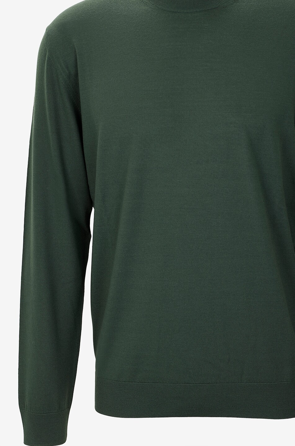 MAURIZIO BALDASSARI Pull à col rond en laine vierge et cachemire Homme VERT FONCÉ 3