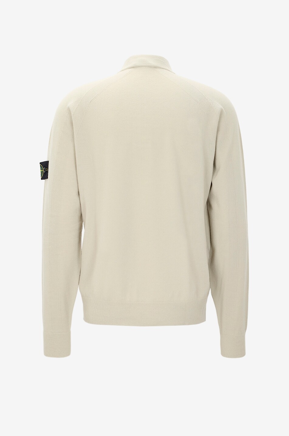 STONE ISLAND Pull à col montant zippé en laine vierge 5100008 Stretch RWS Wool Homme BEIGE 2