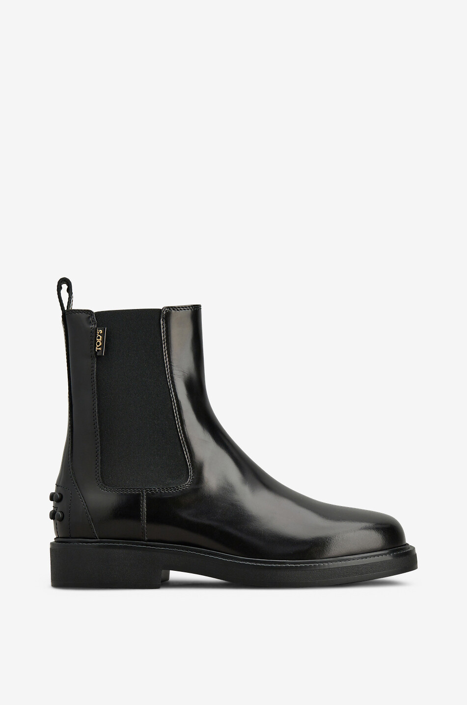 TOD'S Bottines chelsea en cuir de veau verni Gomma 20 Femme NOIR 1