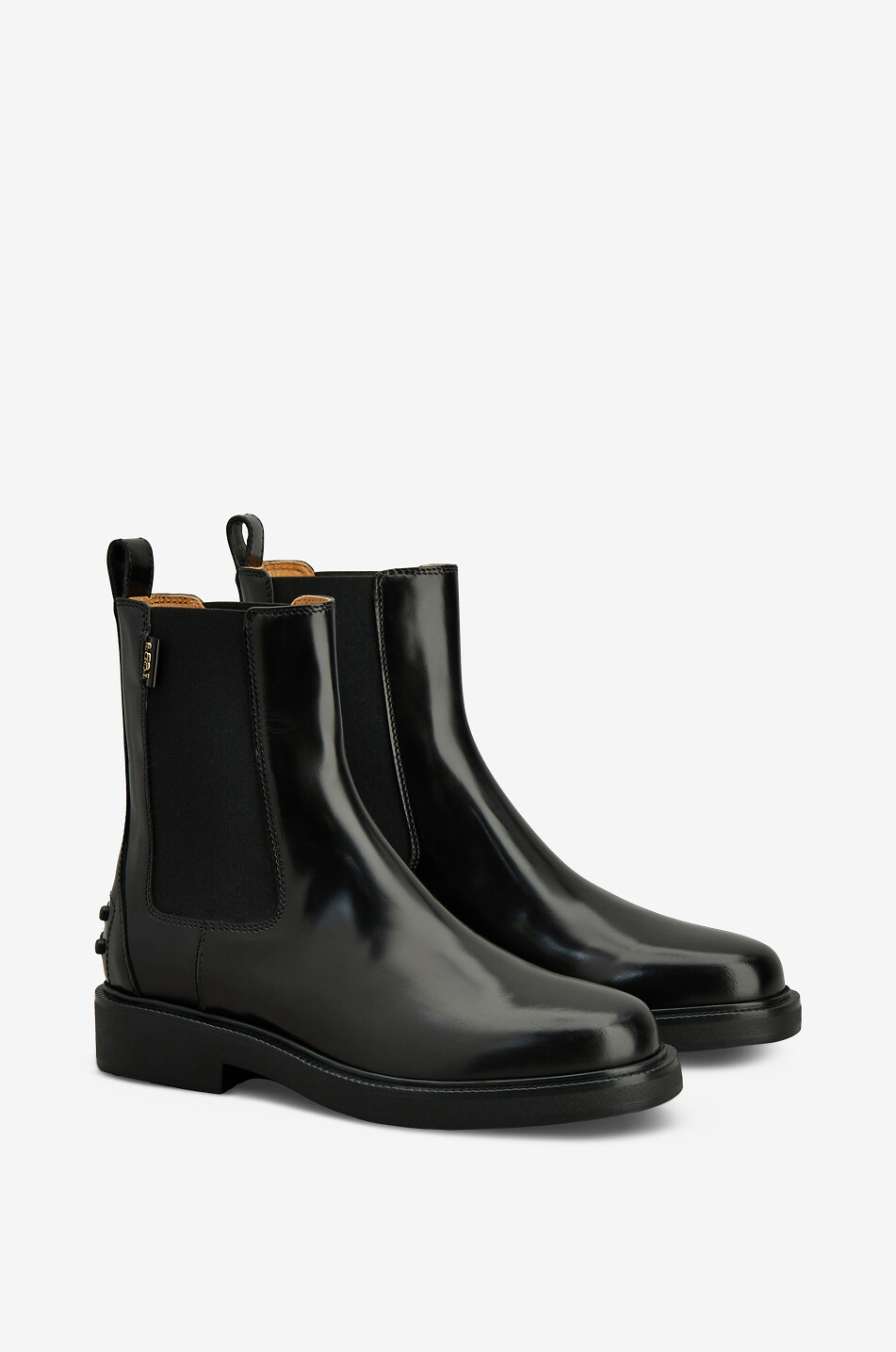 TOD'S Bottines chelsea en cuir de veau verni Gomma 20 Femme NOIR 2