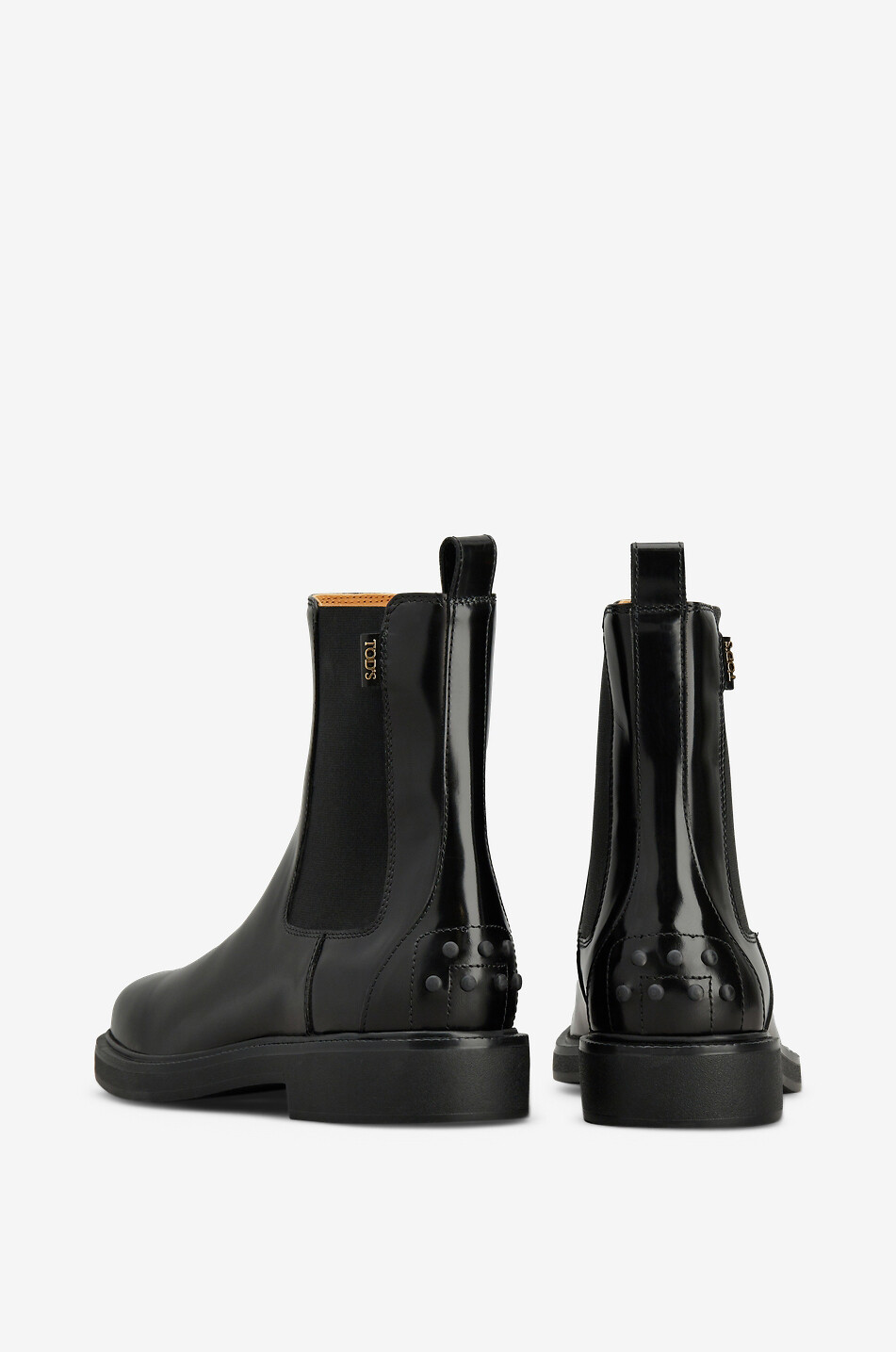 TOD'S Bottines chelsea en cuir de veau verni Gomma 20 Femme NOIR 3