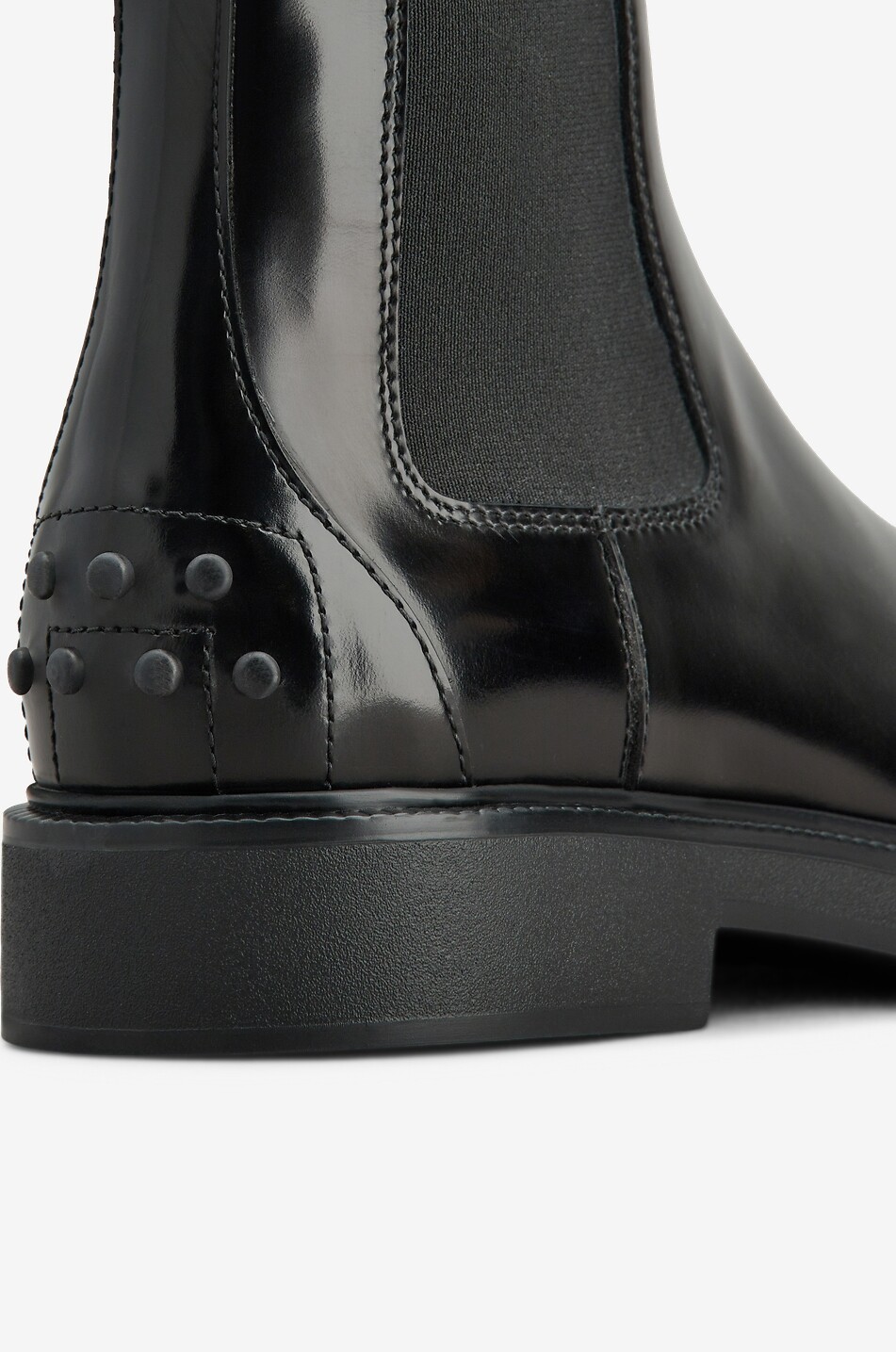 TOD'S Bottines chelsea en cuir de veau verni Gomma 20 Femme NOIR 5