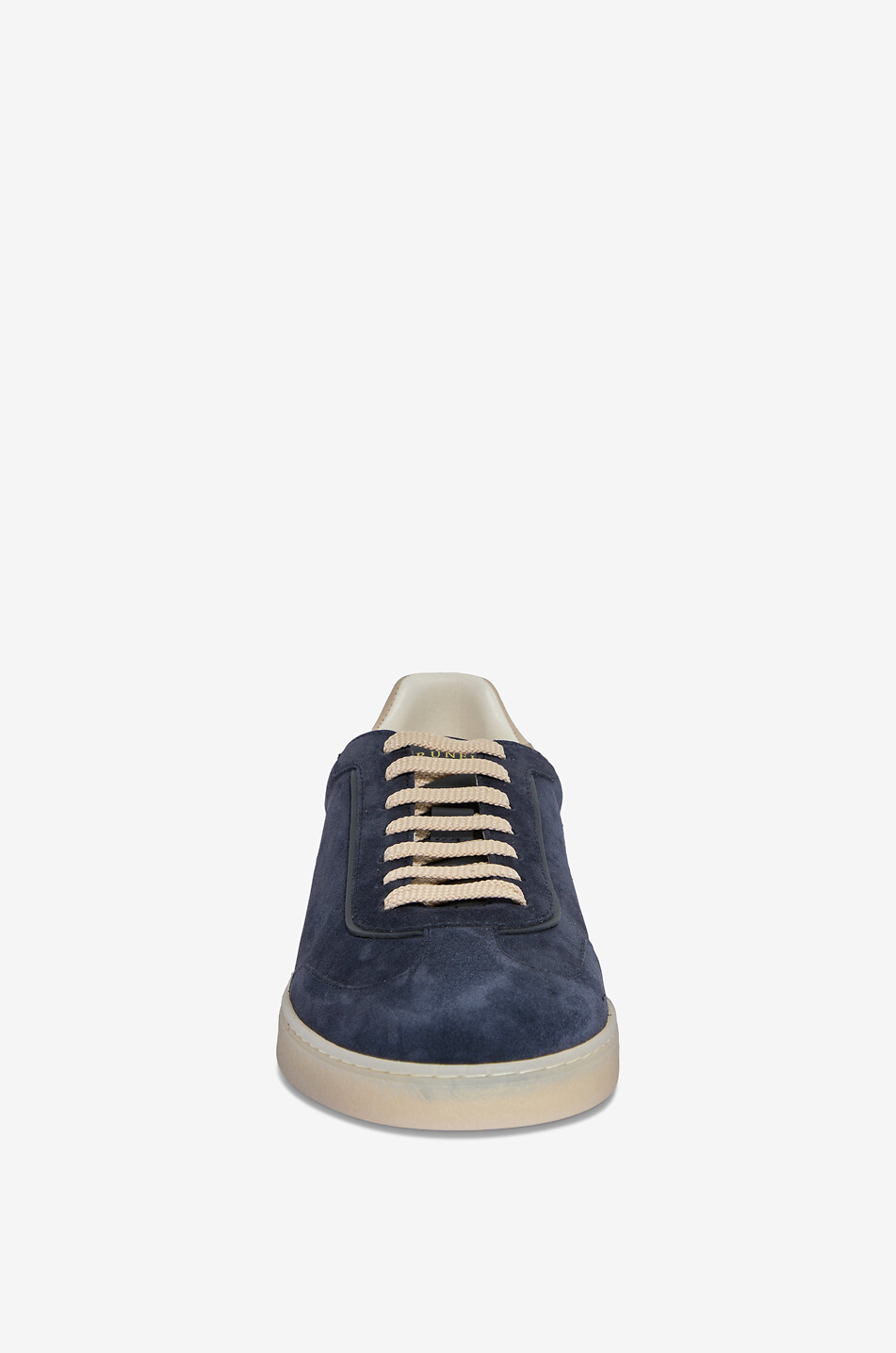 BRUNELLO CUCINELLI Niedrige Schnürsneakers aus Leder und Wildleder Herren DUNKELBLAU 2