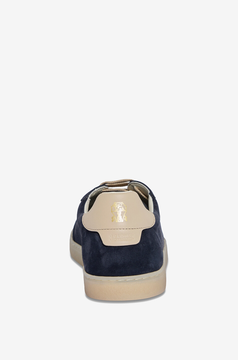 BRUNELLO CUCINELLI Niedrige Schnürsneakers aus Leder und Wildleder Herren DUNKELBLAU 4