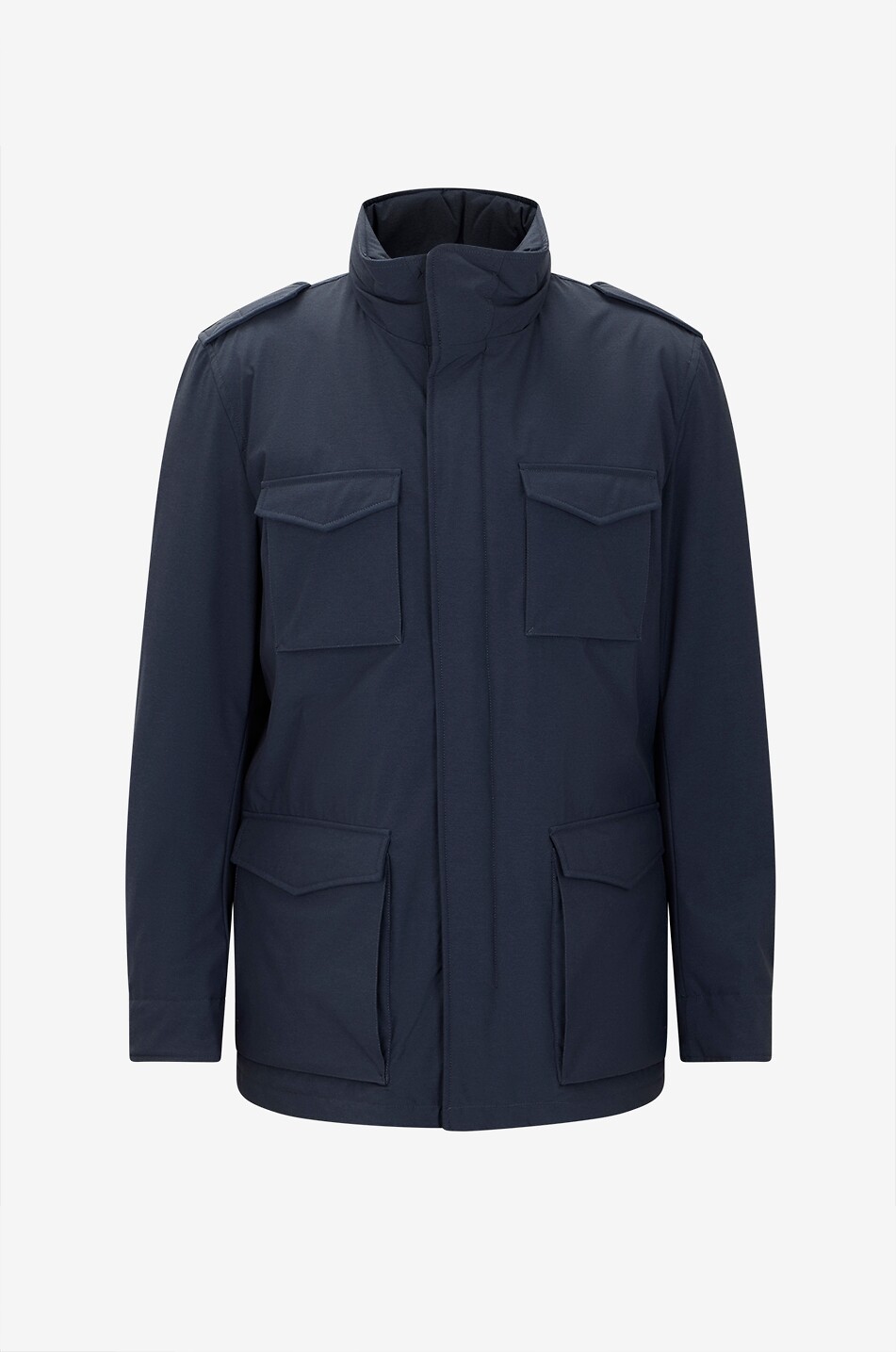 Parka aus Bouclé-Wolle und Mikrofaser-Wildeder Field Jacket Resort