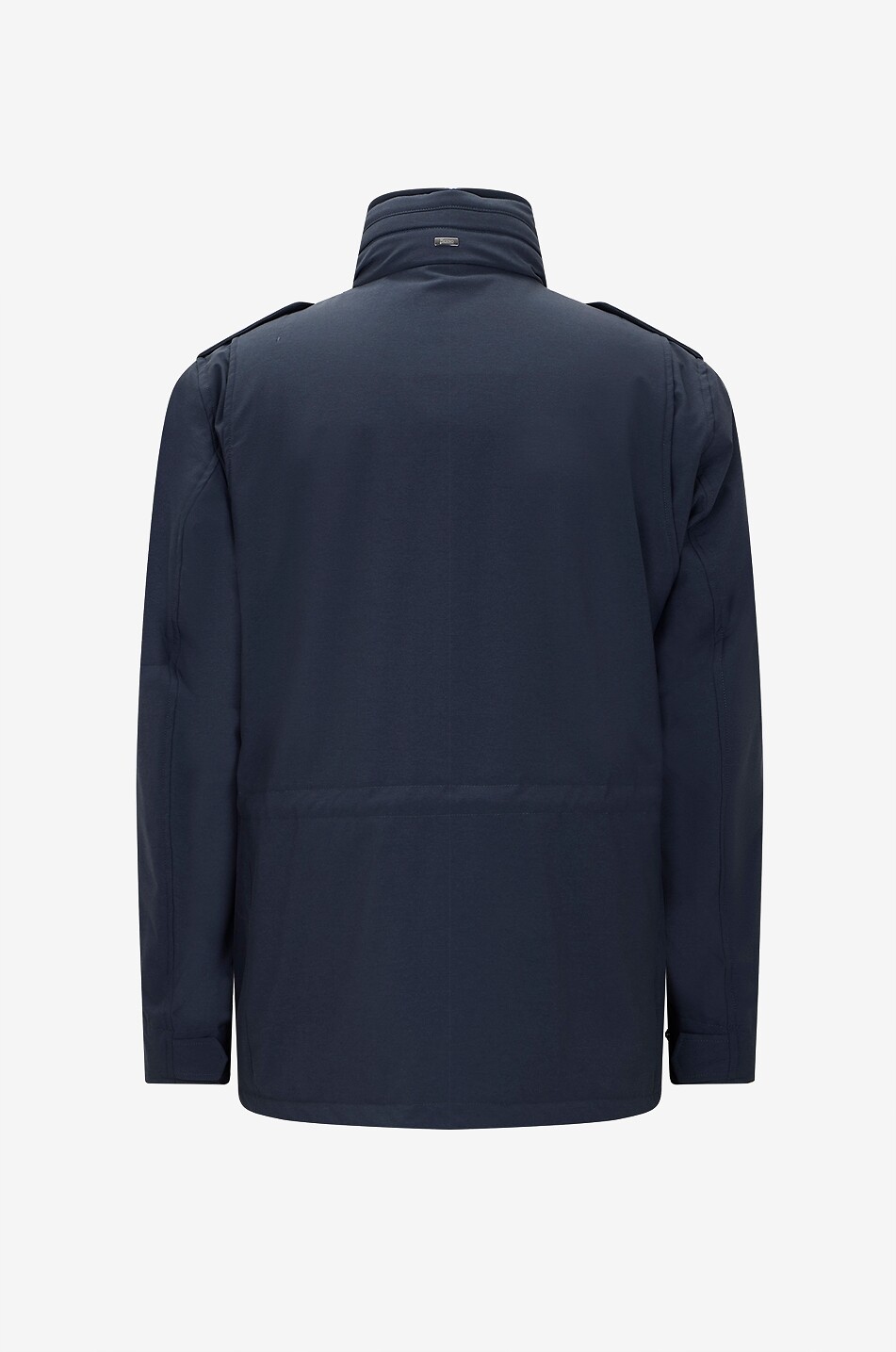 HERNO Parka aus Bouclé-Wolle und Mikrofaser-Wildeder Field Jacket Resort Herren DUNKELBLAU 2
