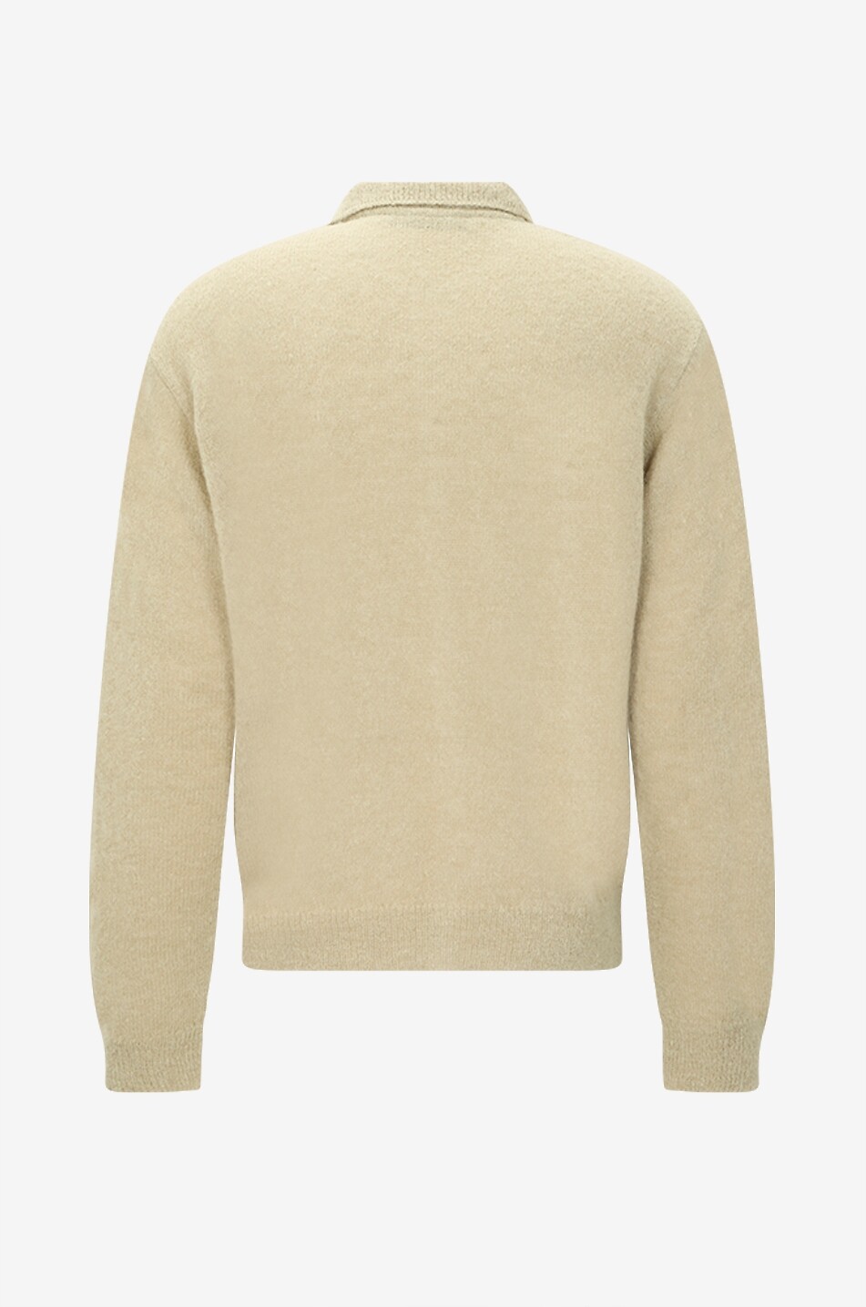 OUR LEGACY Cardigan boxy esprit polo en maille alpaga Evening Polo Fuzzy Alpaca Homme VERT 2
