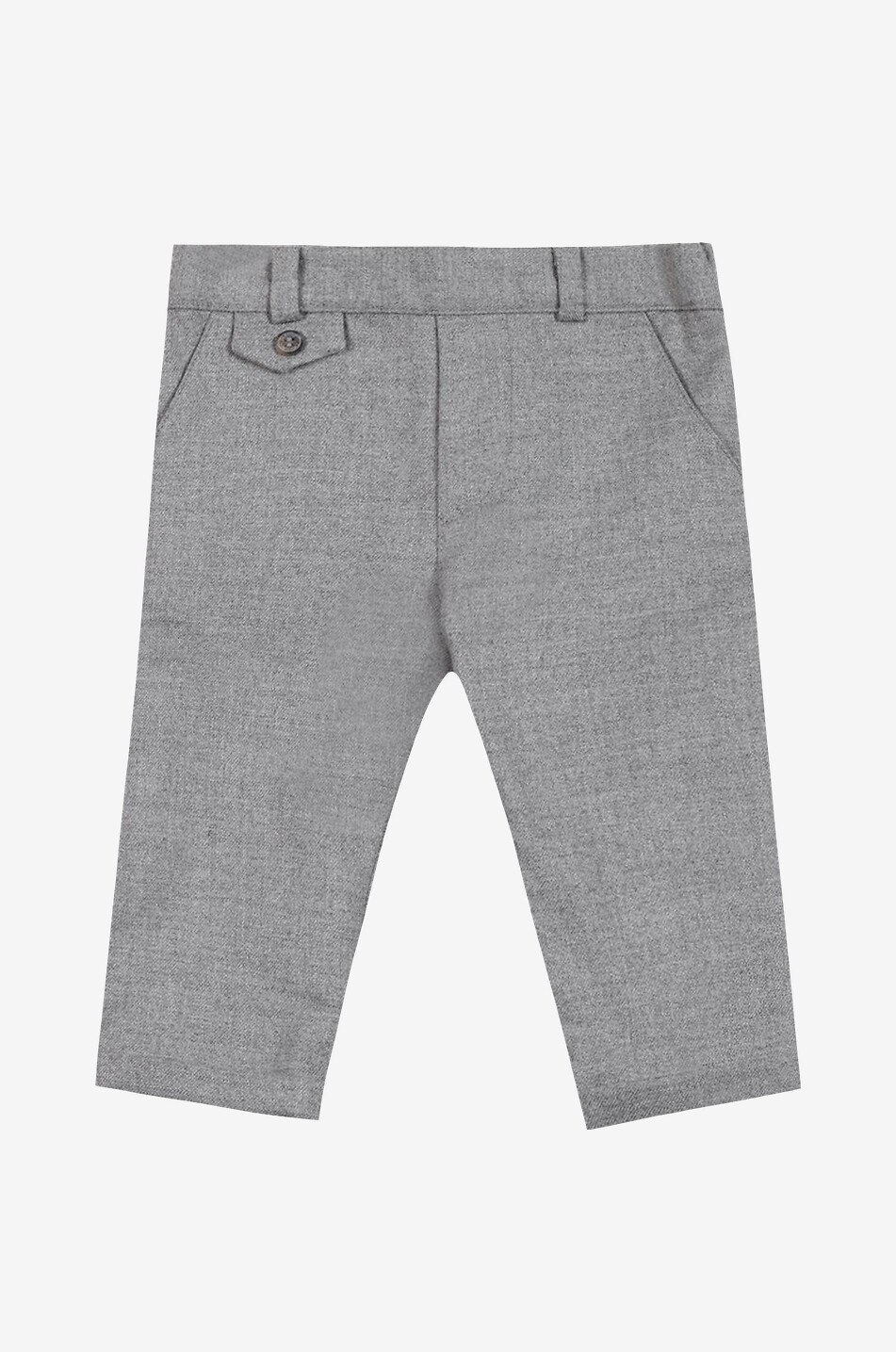 TARTINE ET CHOCOLAT Pantalon droit bébé en sergé effet laine Bébé GRIS 1